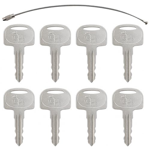 8PCS 601 Ignition Keys 60266568 for Sany Mini Excavator, Broderson Crane, Bluebird School Bus, Ferris Mower, and Polaris Snowmobile
