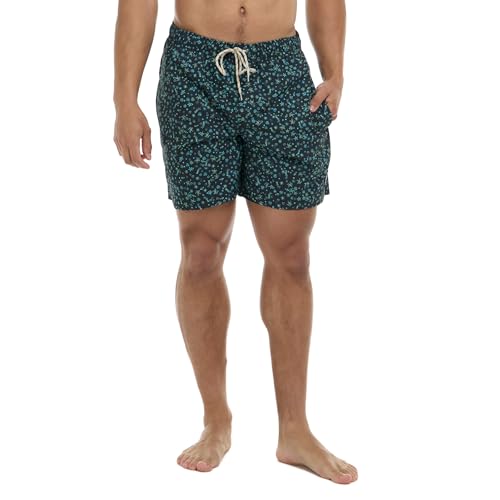Eidon Young Men's Mens Tiny Sea 17 Inch Length, Elastic Waist Volley Swim Trunk