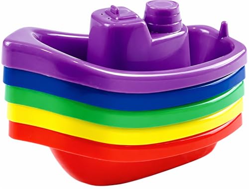 Sixstore New Kids Childrens Baby Bathtime Boats Floating Water Tub Toys Fun Play Shopmonk - 5 Pack