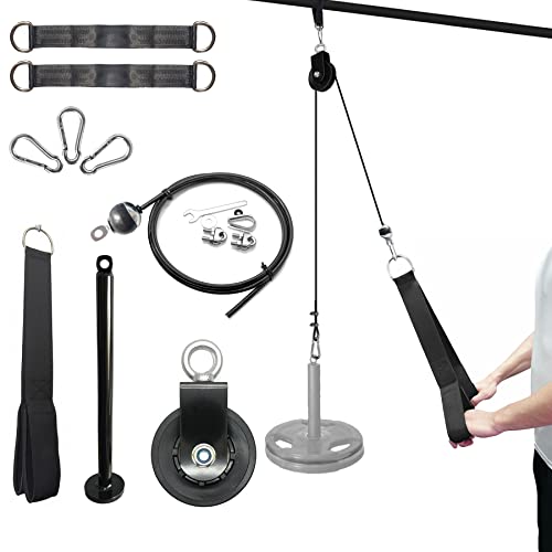 Zepofit Kit de poulie à câble pour la maison, la gym, le système de poulie de poids, équipement d'entraînement pour entraînement d'exercice, fixation pour tractions LAT et triceps Cover