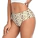 Nevjipu Womens Underwear Seamless - Gold leopard fashion print Ladies No Show Underwear Briefs Panties Panty Bikini