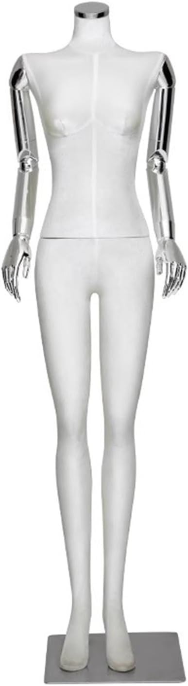 CONGRUI Human Retail Mannequins With A Height Of 66.92 Inches, Velvet Torso, Detachable And Rotatable Mannequin(White)