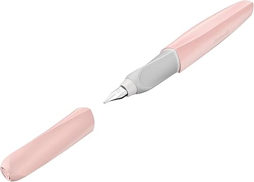 Miniatura 2 de Pelikan Pluma estilográfica Twist eco de acero inoxidable punta M línea ancho incluye cartucho de tinta rosa