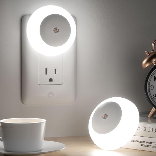 4 Pack Luz de Noche Enchufable,Luces nocturnas se conectan a la pared para Niños,con Sensor de Luz de Atardecer a Amanecer,...