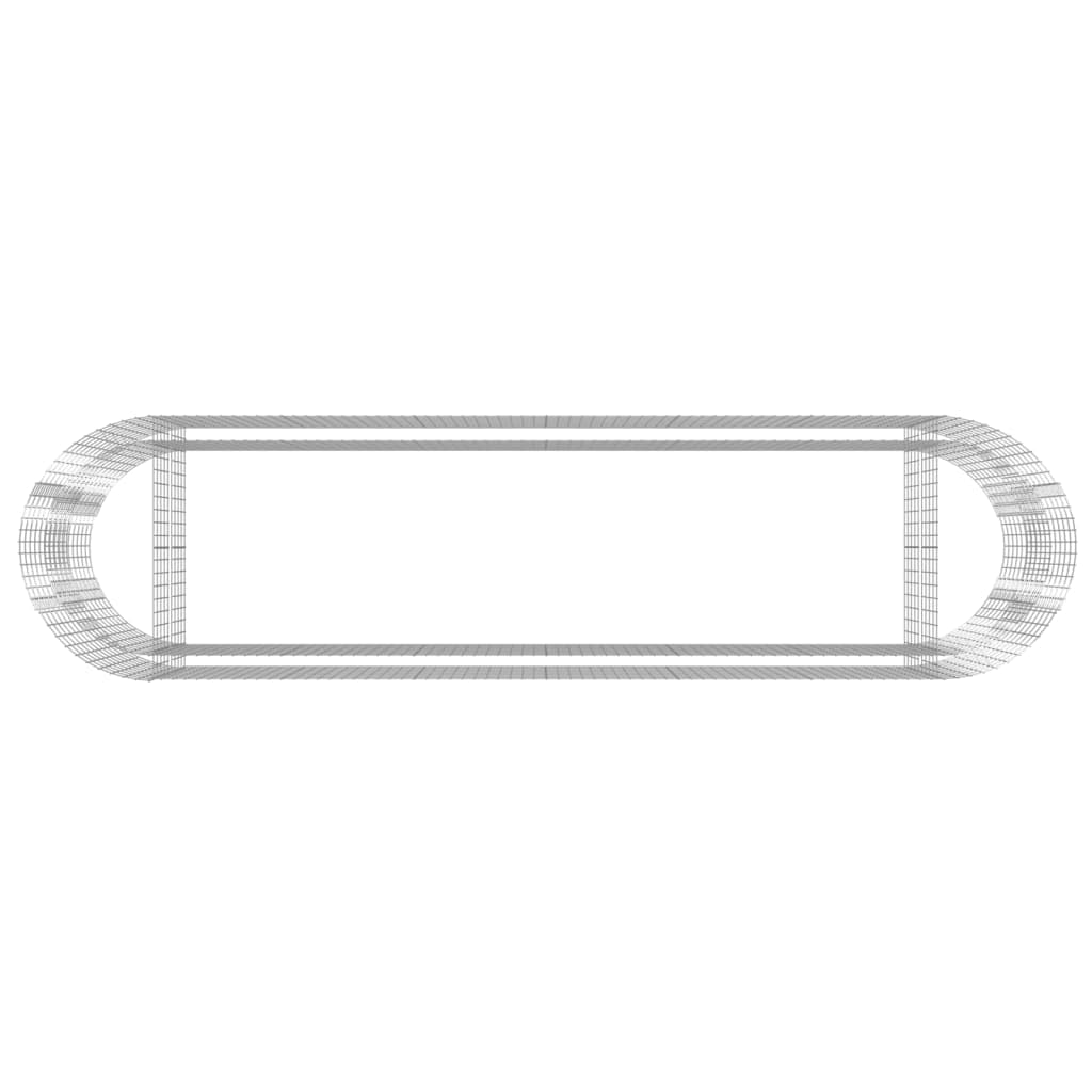 Gabbione con Letto Rialzato in Ferro Zincato 400x100x100 cm per Fioriere da Giardino e Patio, Struttura Stabile in Acciaio Resistente agli Agenti Atmosferici, Ideale