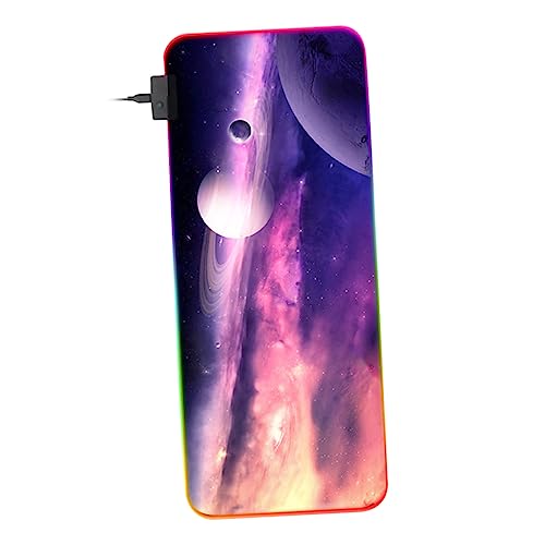 Tapis de souris de jeu 14 LED colorées grand format VILLCASE pour PC fixe