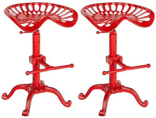 CLP 2er Set Barhocker Butch mit Gusseisernem Sitz und Fußstütze I...