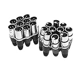 10 Paar XLR Stecker Buchse 3Pin Mikrofon Verbindungskabel Set Audio Kupplung