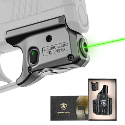 WARRIORLAND Green Laser Sight and Hoster Combo Fit for Sig Sauer P365 / P365X / P365XL Green Beam Sight with Power Indicator Inside Waistband Carry Right Hand WLS-103G w/ P365