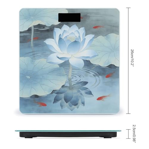 Báscula digital de baño con vidrio templado y pantalla LCD miniatura 2