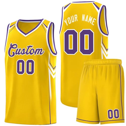 HGWOPGASD 2 Juegos de Camisetas de Baloncesto Personalizadas Camisetas de Baloncesto Personalizadas Chándal de Baloncesto con Nombre y número de Equipo para Adultos y niños A13