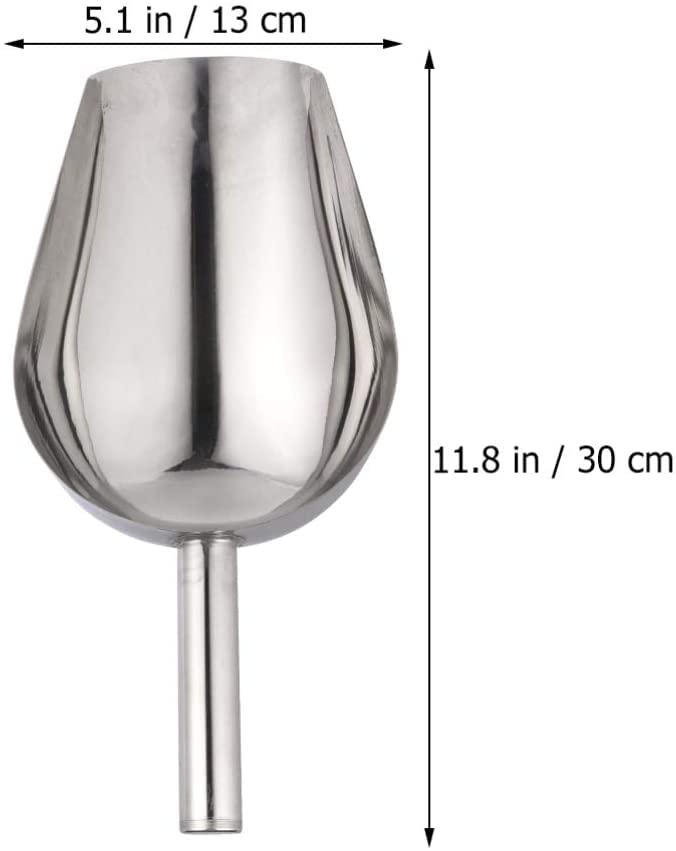PALETTA MULTIFUNZIONE PER GHIACCIO IN ACCIAIO INOSSIDABILE IN GRANI DI CAFFÈ PALETTA PER FRUTTA SECCA DESIGN ELEGANTE PER CUCINA CASA BAR FESTE ( 24OZ