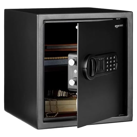 AmazonBasics Home Keypad Safe - 1.2 Cubic Feet, 13 x 13 x 14.2 Inches, Black - 36SAM