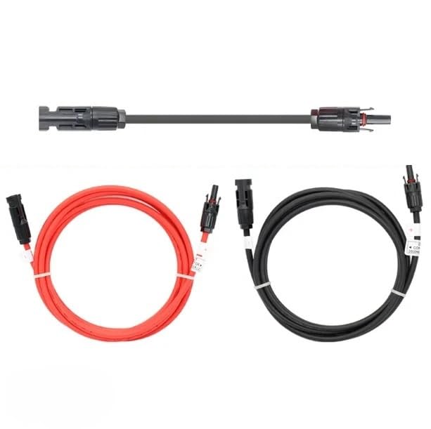 Cavo fotovoltaico Cavo di prolunga Solare di Alimentazione Nero/Rosso da 1-10 Metri 2,5/4/6mm2/12AWG con connettore CC fotovoltaico da 1000 V nel Pannello Solare(2.5mm2 6 Meters)