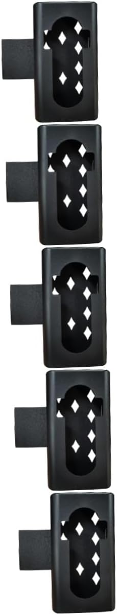 Gadpiparty 5pcs doorbell Bracket Drill Door Bell Phone Hardwired Plate Peephole Pour Mounting Doorbell Bell Kit Powered Wired Doorbell Chime Support Home Doorbell Boa Alarm Black Steel