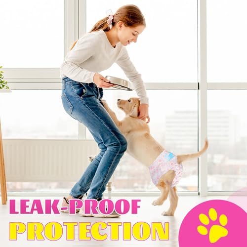 Image of XPCARE 40 Count Disposable Female Dog Diapers, Super Absorbent, Leak Proof, Dog Diapers,Dog Period Diaper Female, for Incontinence, Estrus Female Dogs (X-Small)