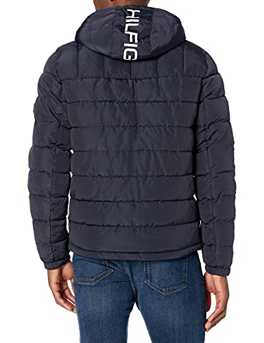 Image of Tommy Hilfiger Men's Midweight Sherpa Lined Hooded Water Resistant Puffer Jacket