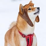 Rockreyoa Winter Warme Hundemütze mit Ohrenklappen Pilotenmütze Haustier Fliegermütze Wintermütze Hundehut Outdoor Kostümkappen für Hunde Party Fotografie Kostüm Feste Outdoor-Aktivitäten Braun L