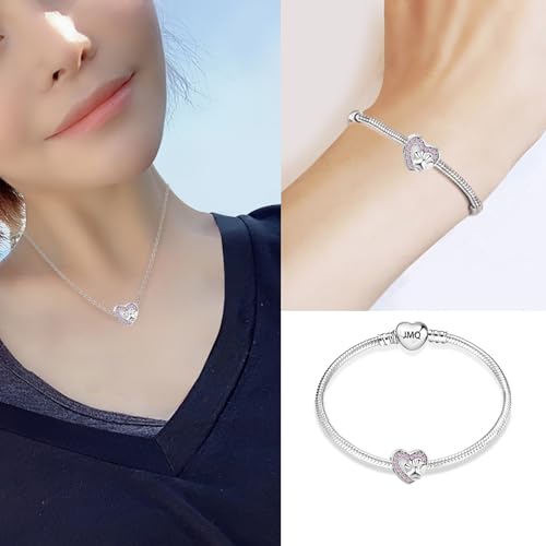 Abalorio compatible con Pandora hecho de cobre duradero y piedra 3