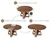 COSIEST 43.3in-59in Extendable Round Dining Table for 4-8 People, Modern Oval Kitchen Table with Storage Shelf & Removable Leaves, Space Saving Wood Dinner Table for Kitchen Living Room(Walnut)