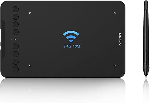 XP-PEN Deco Mini 7W Tavoletta grafica Wireless 7 x 4 pollici con penna digitale senza batteria, senza fili, 8192 livelli con inlinazione a 60°, per disegno, compatibile con Mac e Windows