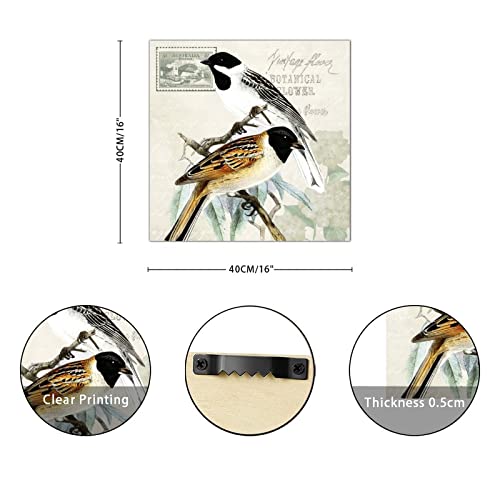 Suspension bois colibri pour décorer un mur blanc vide - 2