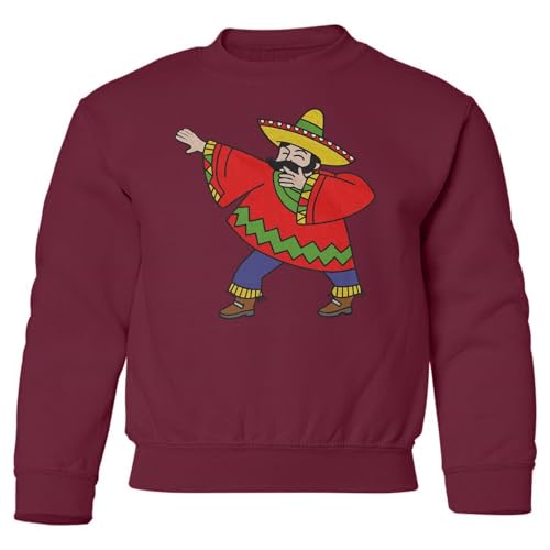 Dabbing Mexican - Funny Cinco De Mayo Dab Youth Crewneck Sweatshirt