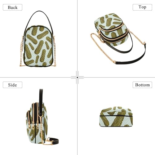 Pickle Cucumber Crossbody Bags for Women Detachable Strap Purses Shoulder Bag Travel Handbags4