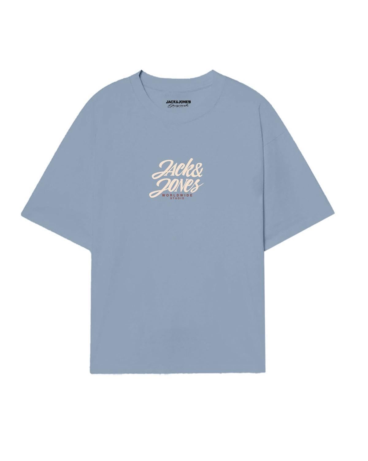 JACK & JONES Jortavira Tee Ss Crew Neck FST Ln-Skyway-XX-Large