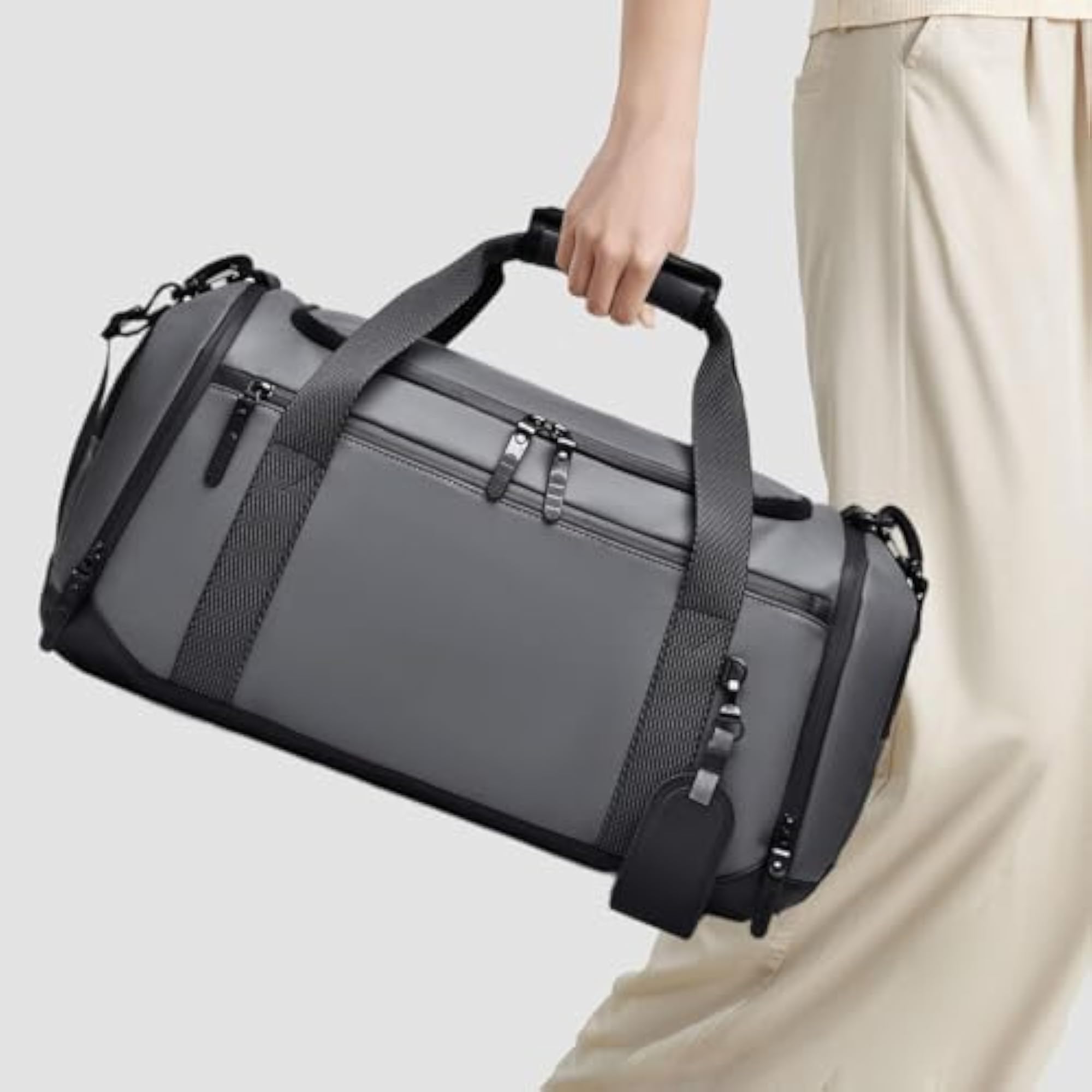 Multipurpose Garment Duffel Bag for Business Travel, Gray