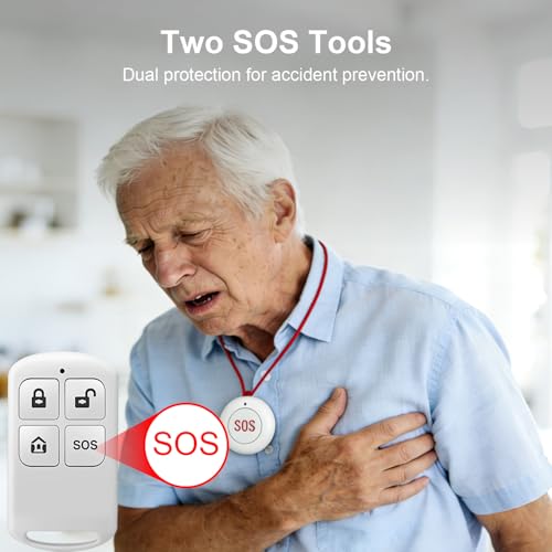 Alarm System for Home Security,22-Pcs 4.3In Touch Screen Hub with 2K HD Camera Home Security System Kit,SOS Button,Window Alarms, Remotes,APP Control,Work with Alexa,No Monthly Fees - Image 5