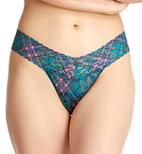 Thong low rise Hanky Panky Decades 90s Plaid en maille extensible rétro