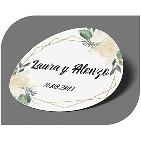 CrisPhy Pegatinas Personalizadas Boda con Nombre y Fecha Cover