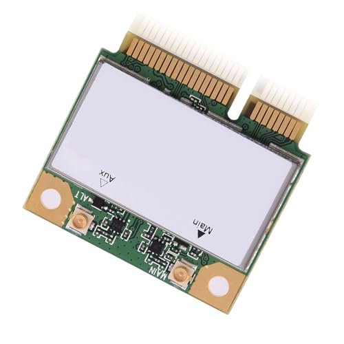 Drfeify tarjeta inalámbrica WiFi 2 en 1 para Mini PCI-E con velocidad de transmisión rápida para PC/Laptop HM55 HM57 HM65 HM67 HM75 HM77 Chipset, velocidad 150-300 Mbps, tecnología inalámbrica 2.4GHz miniatura 2