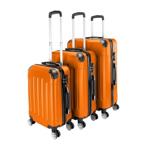 Portable Trolley Case 3-in-1, 20/24/28 Inch Orange Rolling Luggage - Lightweight Travel Suitcase with Large Capacity for Trips2