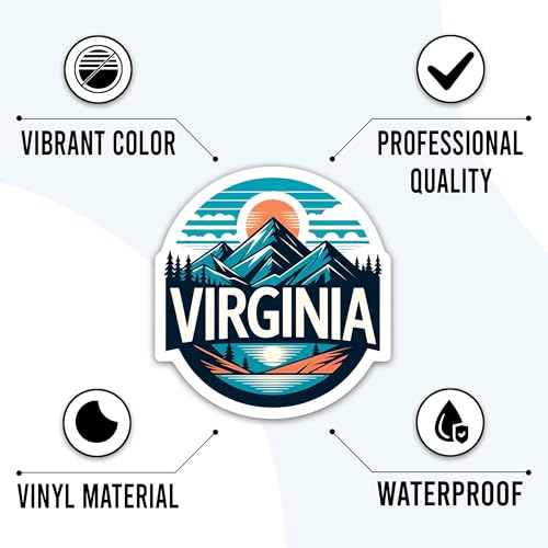 Pegatinas de Virginia para decorar álbum de recortes y termos en tus rutas de viaje 5