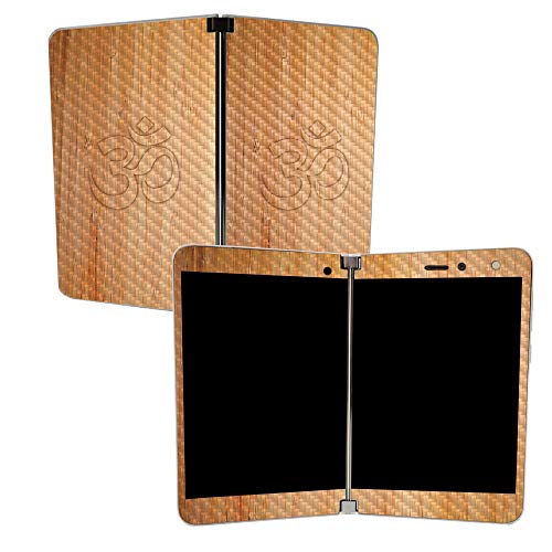Image of MIGHTY SKINS MightySkins Carbon Fiber Skin for Microsoft Surface Duo - Bamboo Ohm | Protective, Durable Textured Carbon Fiber Finish | Easy to Apply, Remove, and Change Styles | Made in The USA