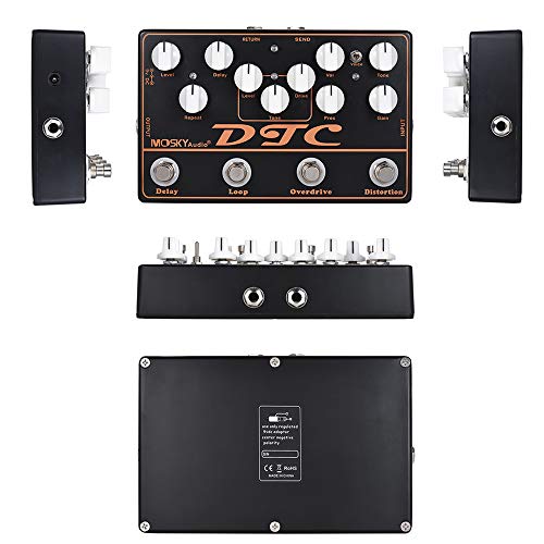 KINGDUO DTC 4 en 1 Pédale D’Effets pour Guitare Électrique avec Délai À Boucle D’Overdrive Distorsion - Les Beatles, Paul McCartney, John Lennon, RIngo Starr, George Harrison KINGDUO DTC 4 en 1 Pédale D'Effets pour Guitare Électrique avec Délai À Boucle D'Overdrive Distorsion – Image 4