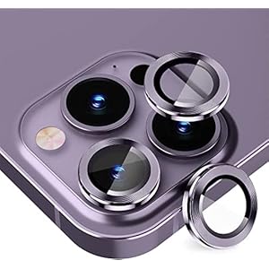 GadgetBite Camera Lens Protector for iPhone 14 Pro 6.1″& iPhone 14 Pro Max 6.7″, Tempered Glass Camera Lens Protector Tempered Glass Lens Ring Cover Fit for iPhone 14 Pro/iPhone 14 Pro Max (Purple)