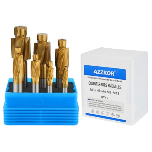 Image of Countersunk Screwdriver Chamfering Tool M35 Countersunk Milling Cutter Titanium Coated Straight Shank Endmills 7PCS