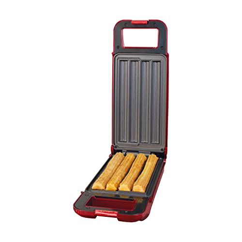 Global Gizmos 35529 Macchina per Churros 700 W/Sac à Poche Inclusa/Sistema Rotante a 180° con Controllo Termostatico per una Cottura Perfetta/Sforna appena 4 Churros alla volta/Pronto in pochi minut