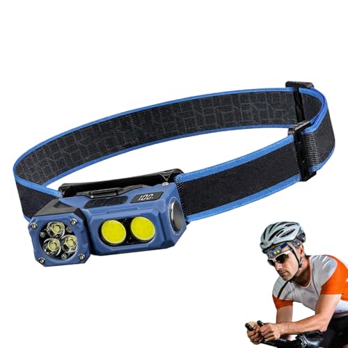 Linterna Frontal Recargable - Linternas Frontales Recargables Para Adultos - Equipo De Supervivencia Impermeable Para Camping, Senderismo, Running Nocturno, Trabajo, Buceo y Espeleología