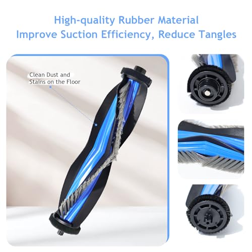 KiimSin Ersatzteile für Ecovacs Deebot X11 OmniCyclone Roboterstaubsauger Zubehör, 1 Hauptbürste, 2 Walzenbürsten, 4 Filterwatte, 4 Filter, 4 Seitenbürsten