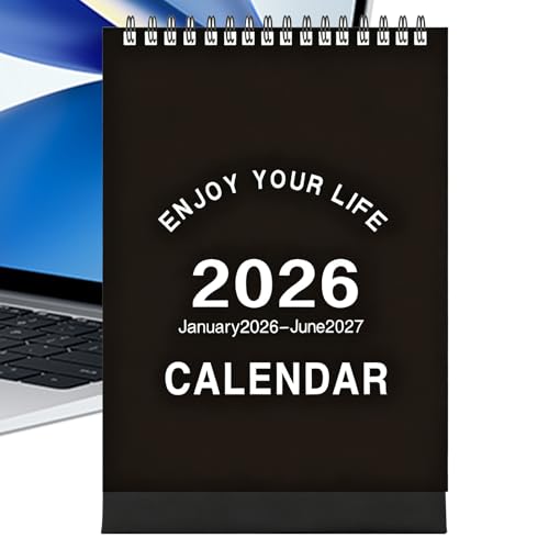 Calendario de Escritorio,Calendario De Enero De 2026 A Junio De 2027 - Calendario Para La Familia - Para Familia, Amigos, Estudiantes, Maestros, Casa, Interior, Escuela, Oficina Y