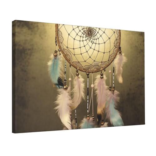 Toile murale attrape-rêves, idée cadeau déco originale pour salon et bureau