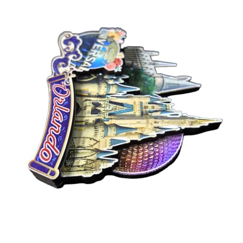 Imán decorativo 3D Orlando USA para refrigerador de madera miniatura 2