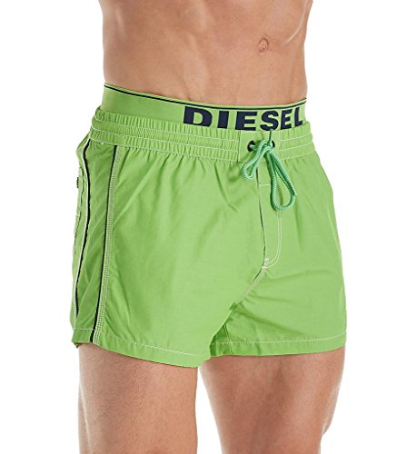 Diesel Men's Seaside 6 Inch Solid Boxer Swim Trunk, Green, X-Large
