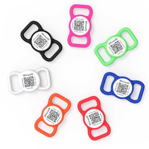 WhoseID QR Code Dog Tag with NFC, Personalized Pet ID Tag, Silent Dog ID Tag, Modifiable Pet Online Profile, Multiple Emergency Contact, Scan QR Code Send GPS Location Email (Regular, Black&White) by WhoseID - Used condition - Image 7