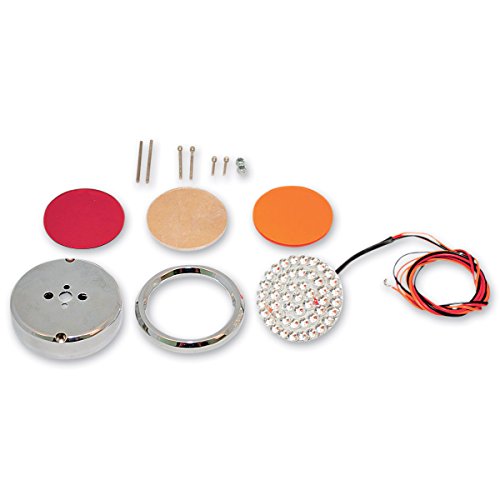 Custom Dynamics Caixa LEDCIRCLE2.25RD (cromada com inserções circulares LED vermelhas)