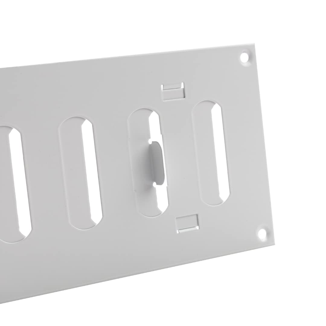 Schiebegitter 400x200 Mm Aus Stahlblech – Weiß, Verstellbar Für Lüftung, Innen-/Außenbereich